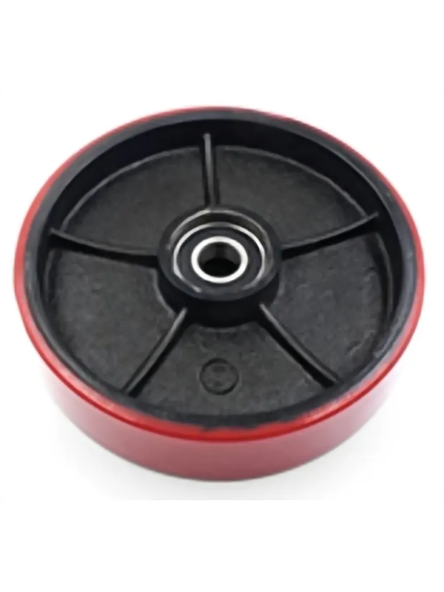 Колесо рулевое для гидравл. тележки с подшипником, полиуретан 180х50мм FORCE LIFTING