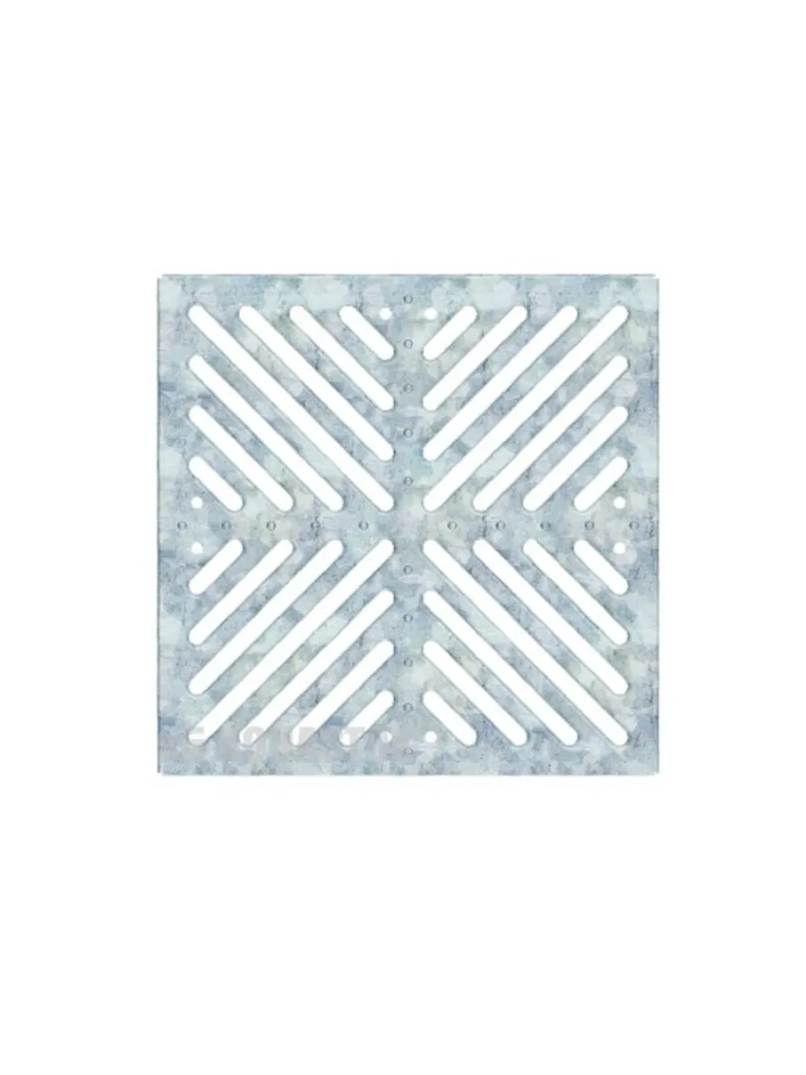 Решетка штампованная оцинкованная РШО для дождеприемника 300х300 Аквасток