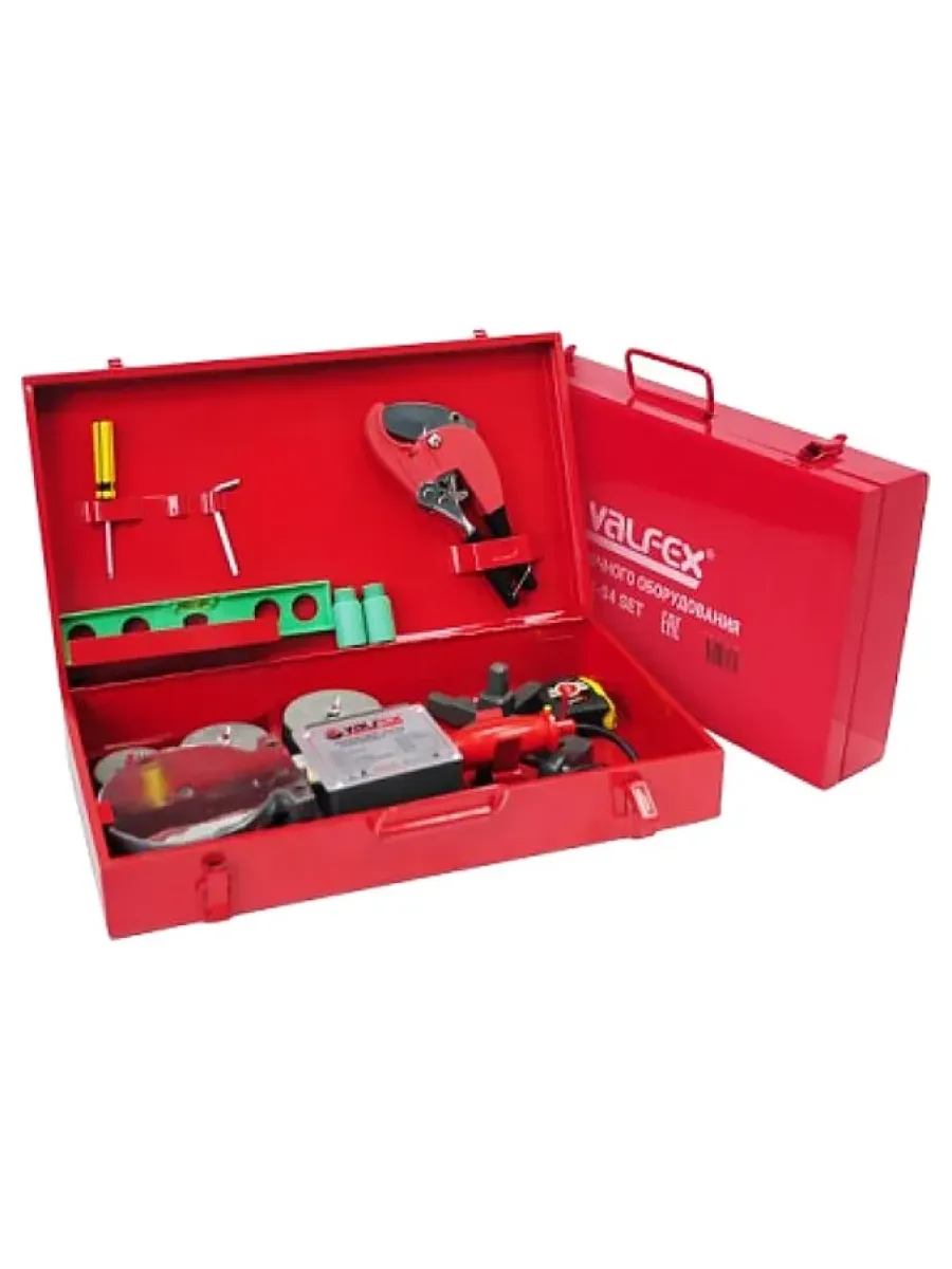 Набор для сварки полипропиленовых труб диаметром 50-75 мм VALFEX CM-04 SET (1000+1000 Вт)