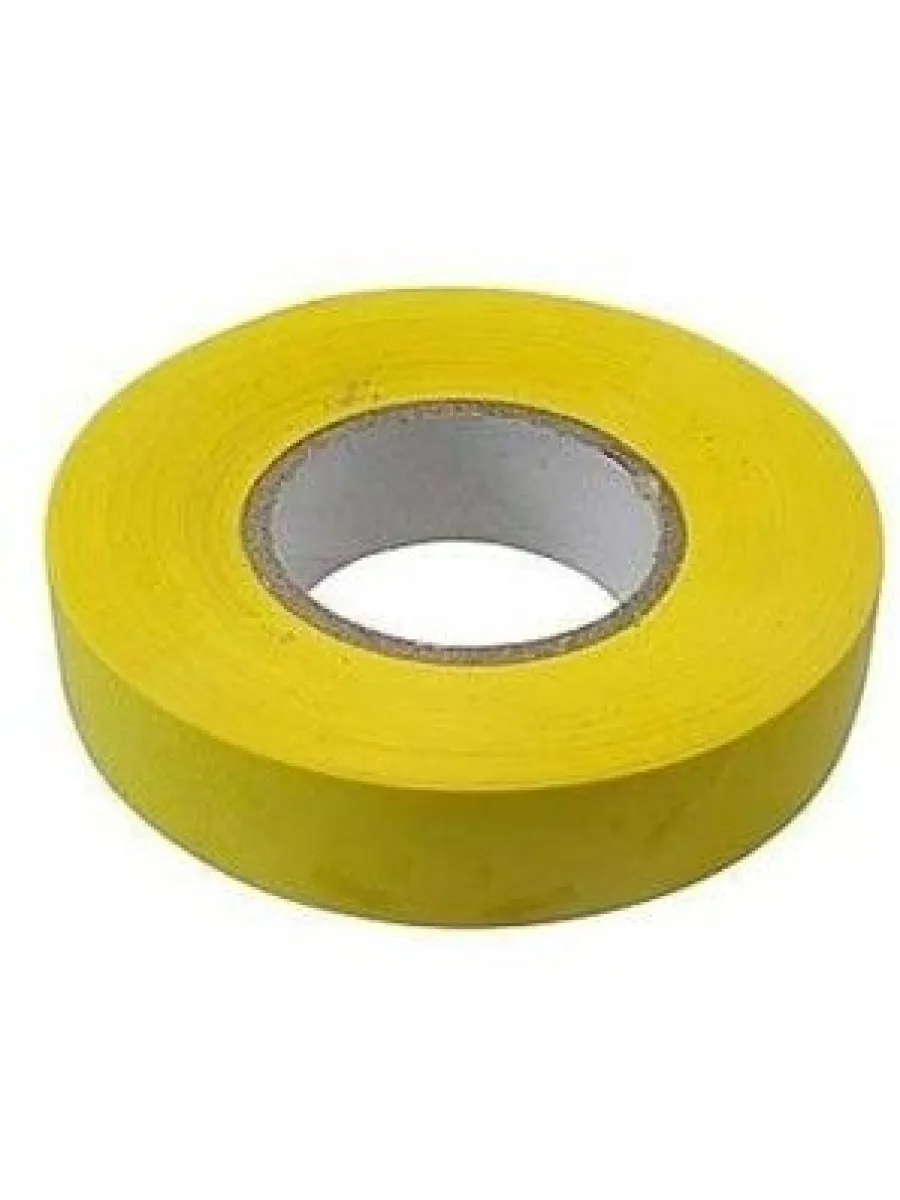Изолента желтая ПВХ 15мм х 10м 