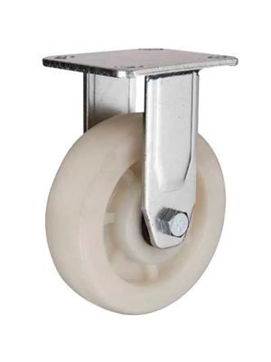 FCdn (46) Колесная опора 100мм (нейлон,большегрузная, площ., неповор., шарикоподш.) (грузопод.250кг) FORCE LIFTING