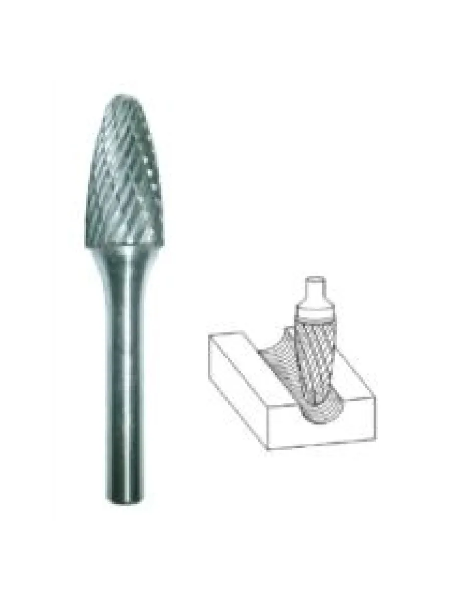 Борфреза (шарошка) по металлу форма F конусная 12мм LASTING TOOLS