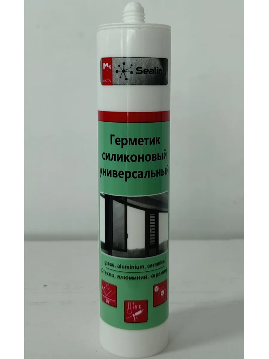 Герметик силиконовый прозрачный универсальный 260 мл SEALING