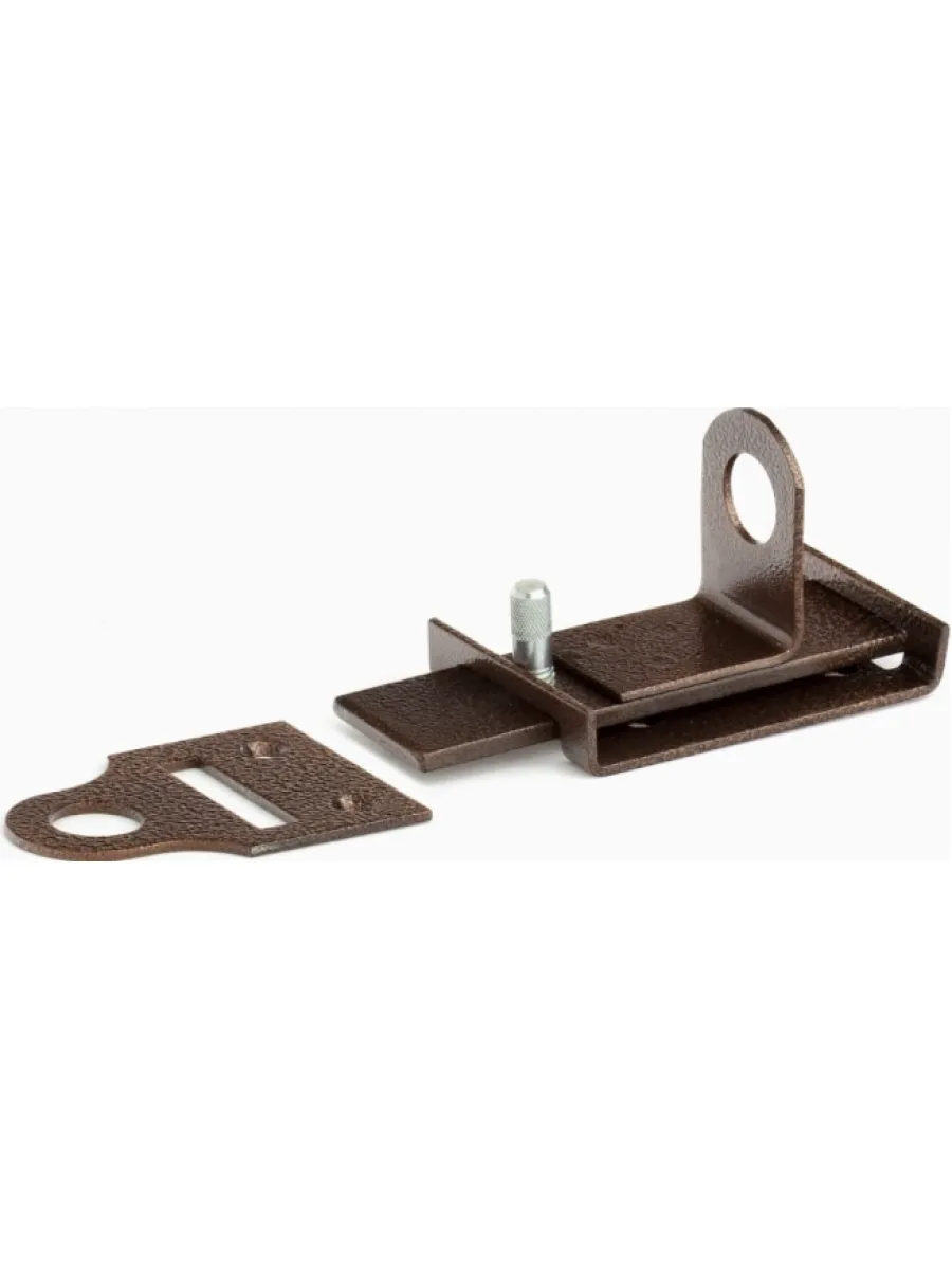 Засов с проушиной универсальный медный