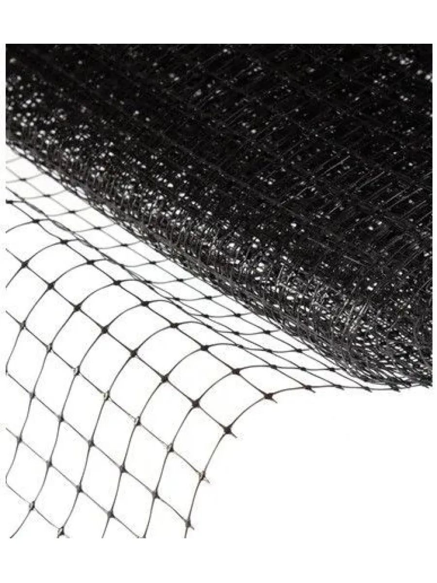 Сетка пластиковая д/армирования С10, яч.20*20, 2м*25м. черная