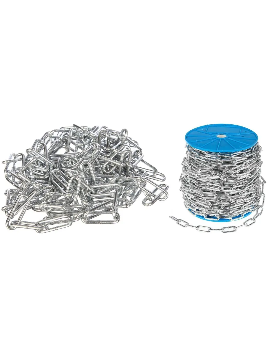 Цепь с длинным звеном DIN 763 D2 10,0 мм (звено вн.длина/нар.ширина 66/40мм) (бухта 10м) FORCE LIFTING