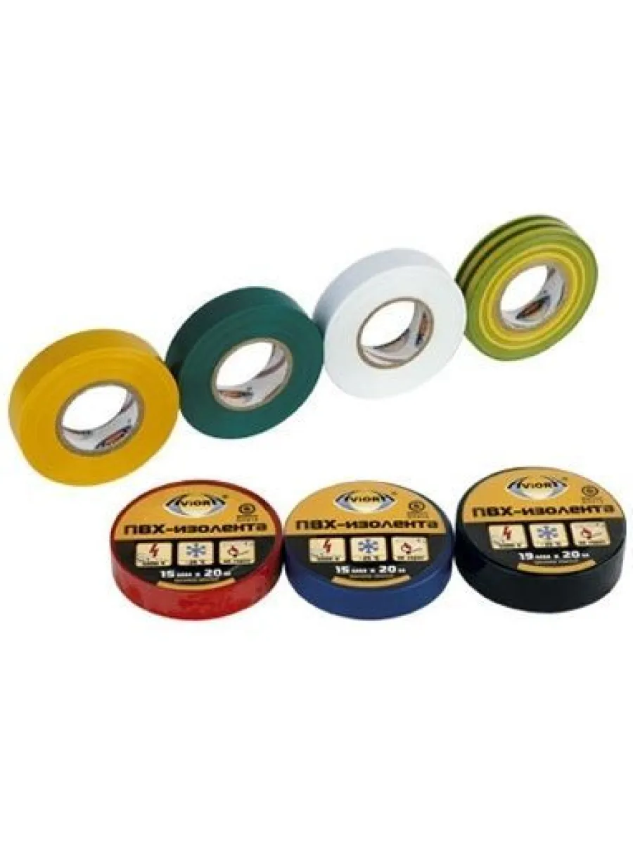 Изолента синяя ПВХ 15мм х 10м AVIORA