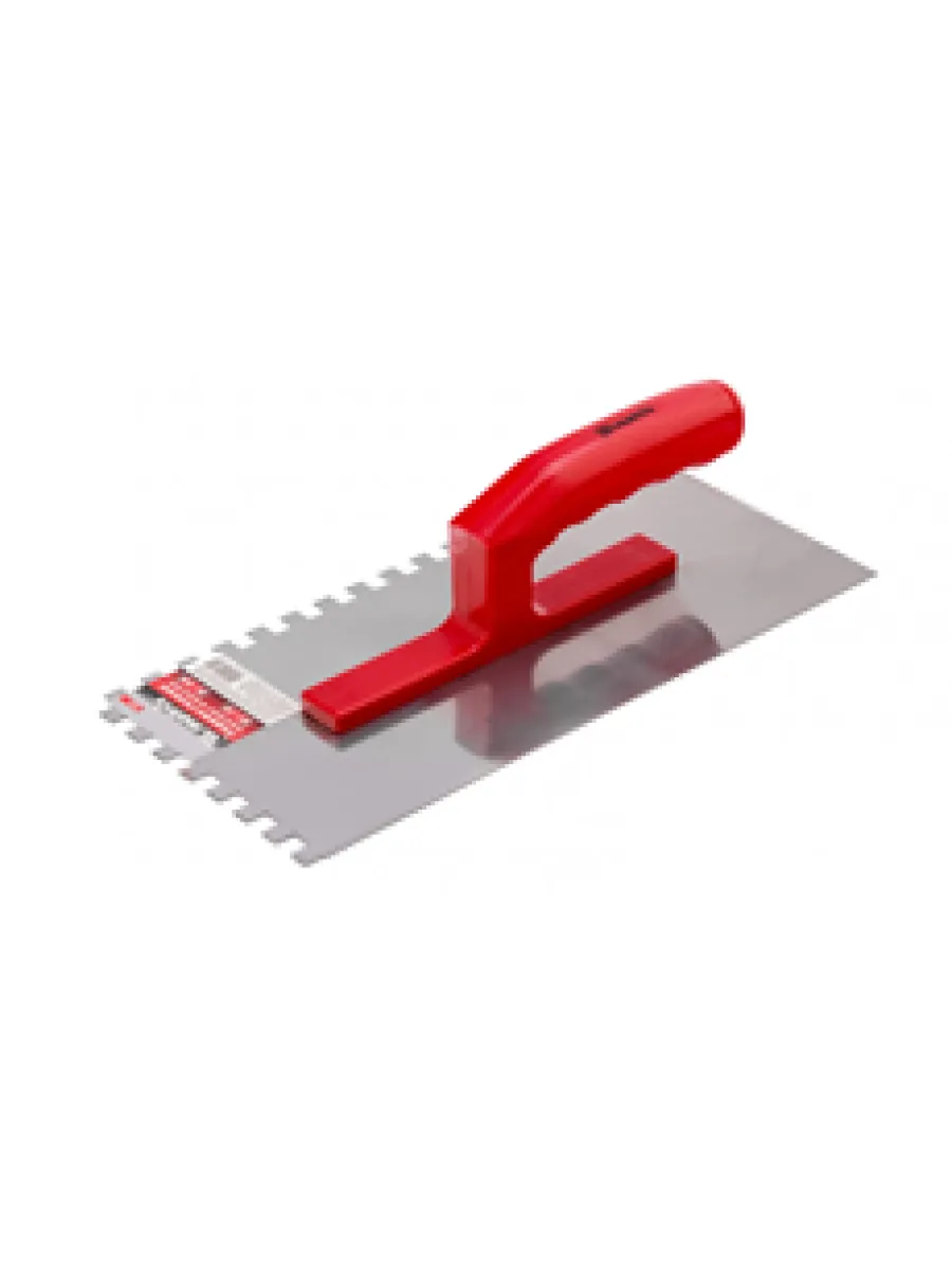 Гладилка зубчатая 130х280х0,7 мм нерж.сталь, пластиковая рукоятка, зуб 8х8 LASTING TOOLS