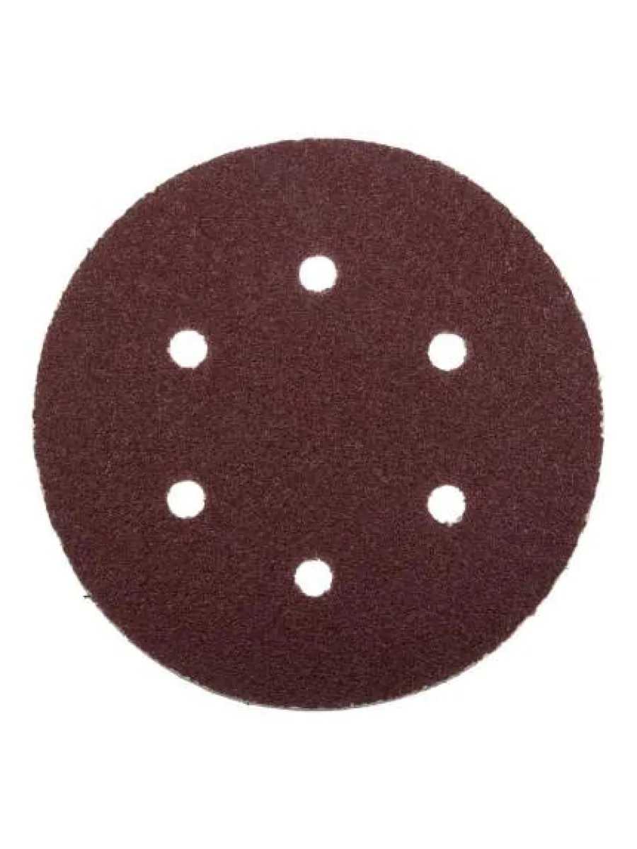 Круг шлифовальный из абразивной бумаги, на велкро основе, 6 отв., Р120, 150мм (упак. 5шт) LASTING TOOLS