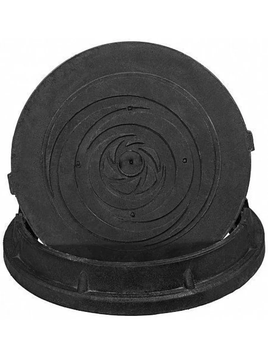 Люк полимерный (620/780/110/58) тип "Т" 15,0 тн черный БЕЗ ЗАМКОВ