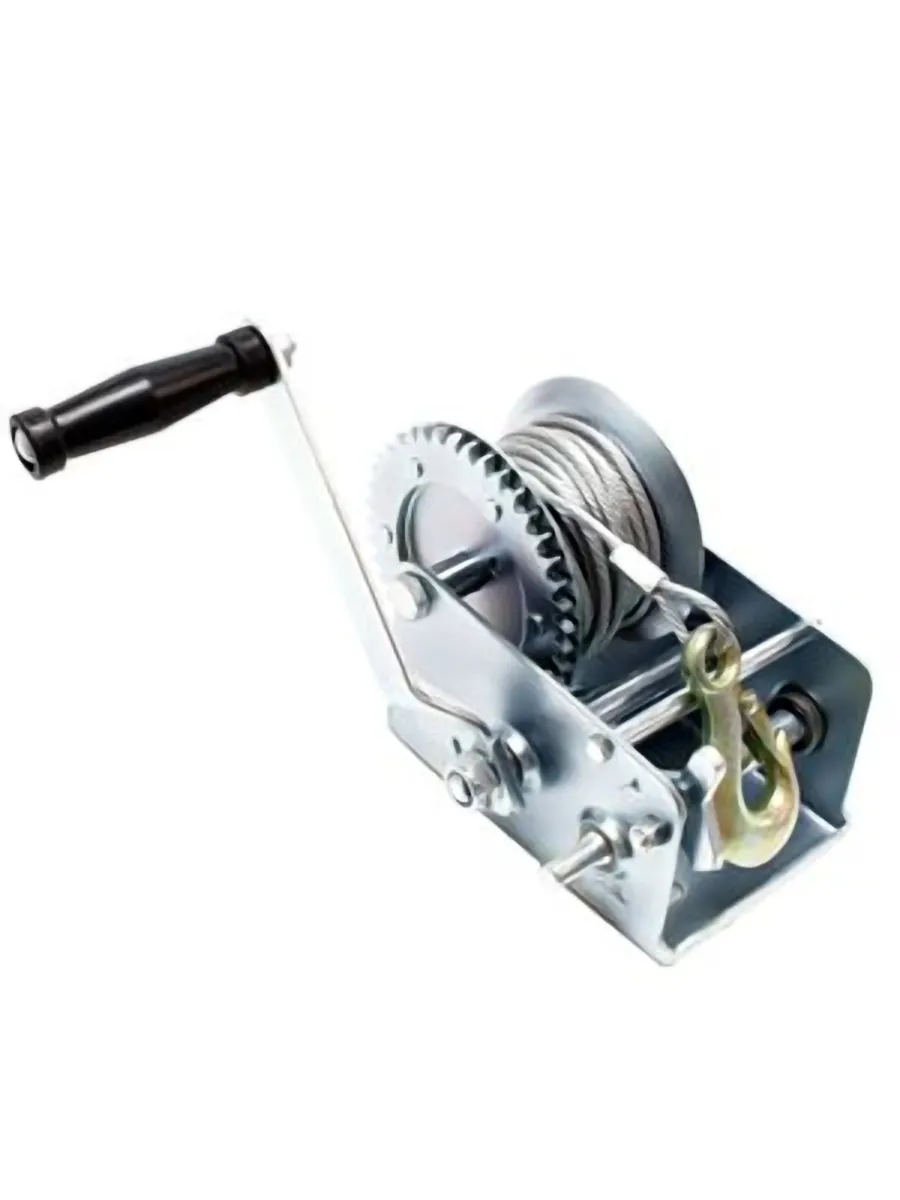 Лебедка ручная барабанная шестеренная FD 1600 г/п 0,6 тн длина троса 10 м