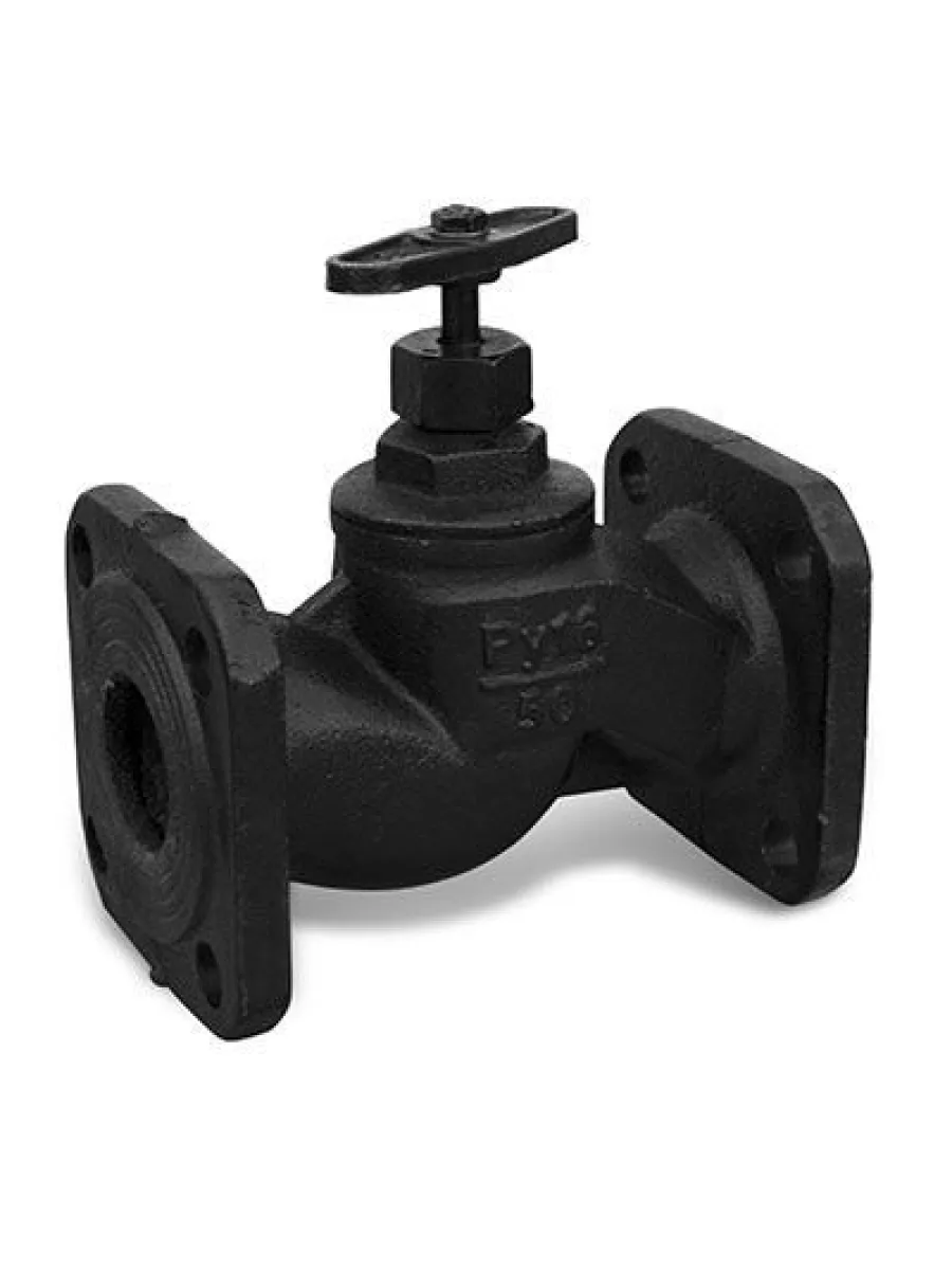 Вентиль чугунный фланцевый 15кч19п Ду 50 Ру 16 AQUA LIFE