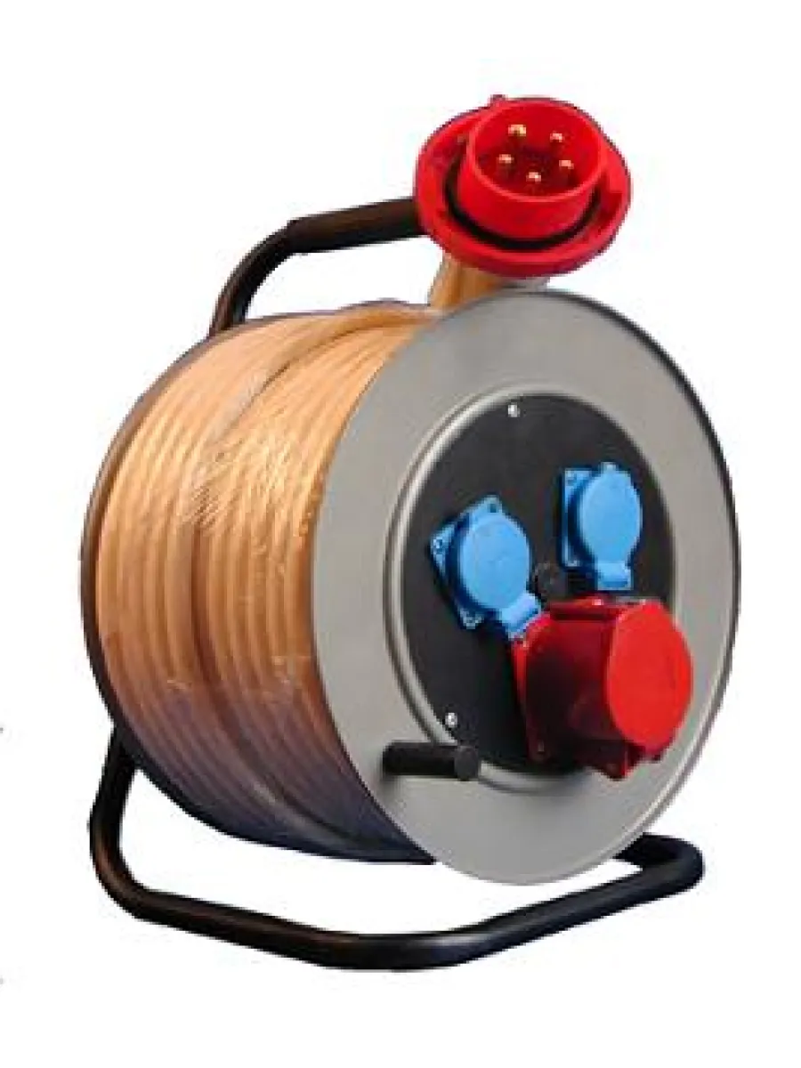 Удлинитель на метал. катушке КГ 5х2,5 кв мм 30 м, 18000Вт 3 гнезда(380+220V), IP44