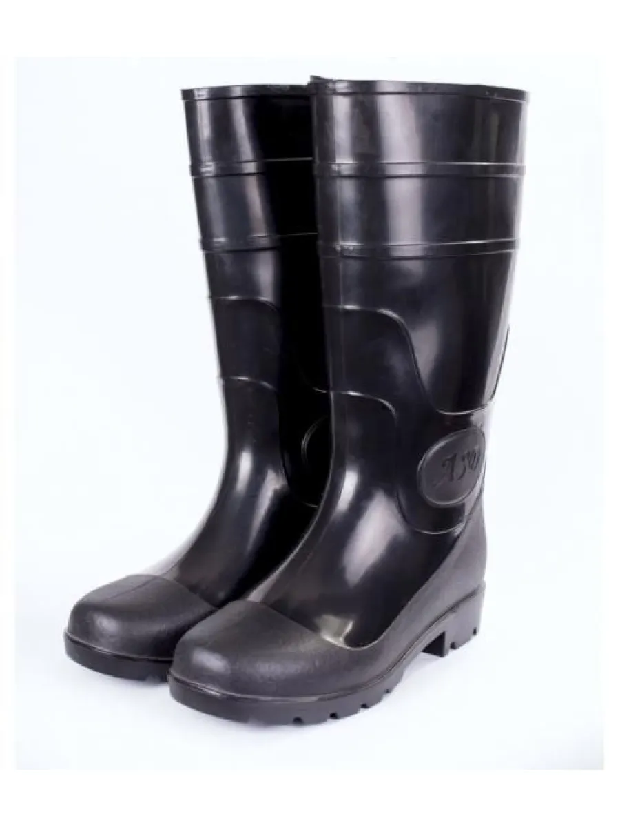 Сапоги мужские высокие из ПВХ (р.42) с металл. подноском