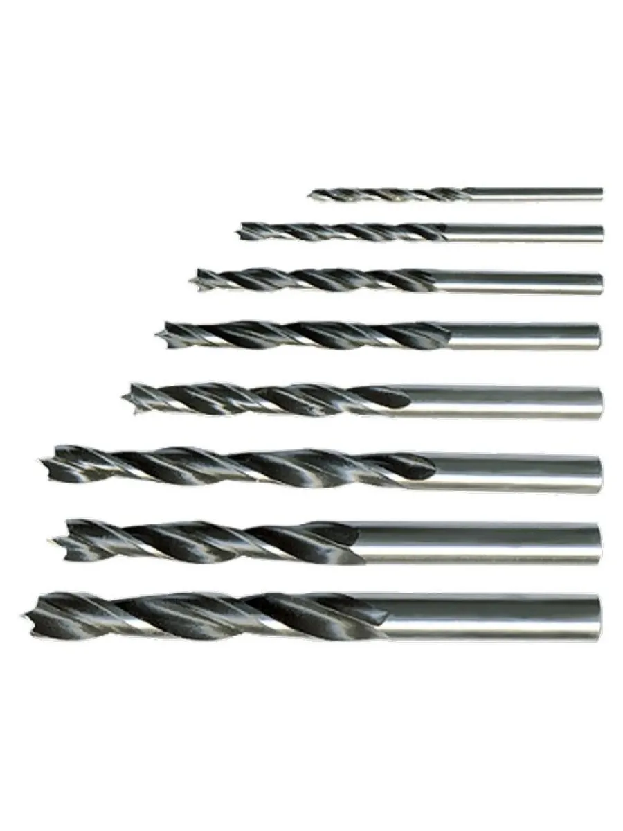 Набор сверл по дереву 3-4-5-6-7-8-9-10 мм цилиндр хвостик SPARTA 8 шт.