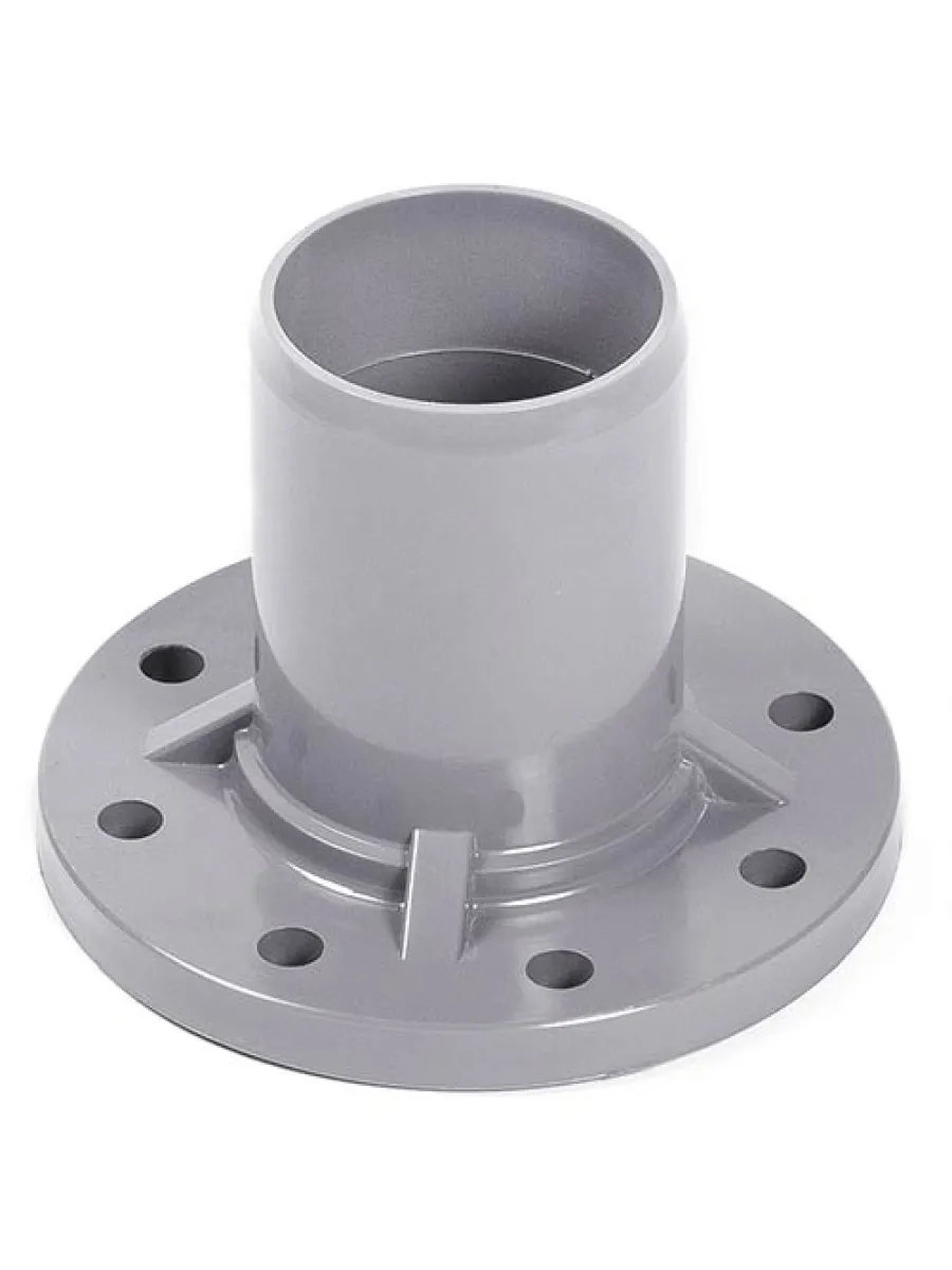 Патрубок для напорной трубы НПВХ 160х150 PN10 SDR26 раструбный с ПВХ фланцем Хемкор