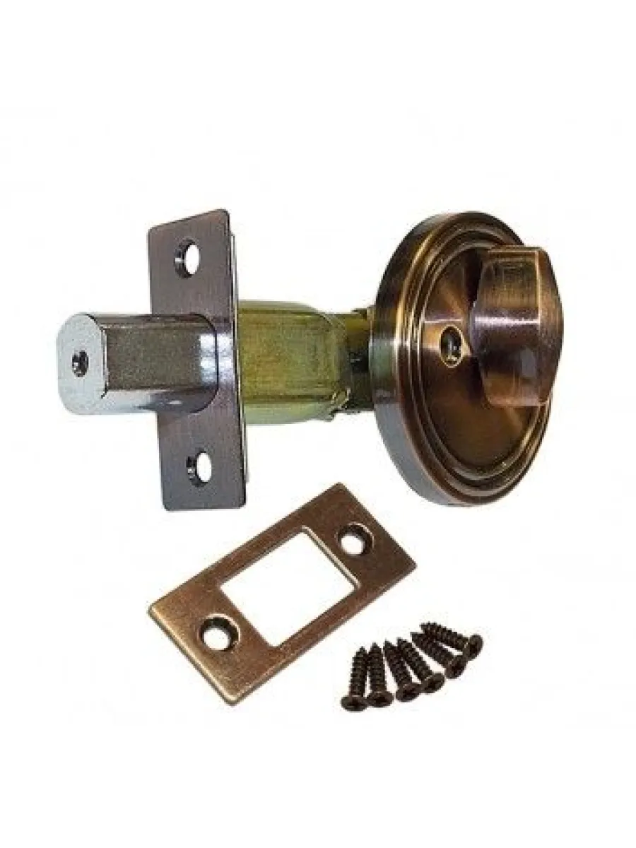 Задвижка дверная LH-02-60-АС (медь) САЗАР