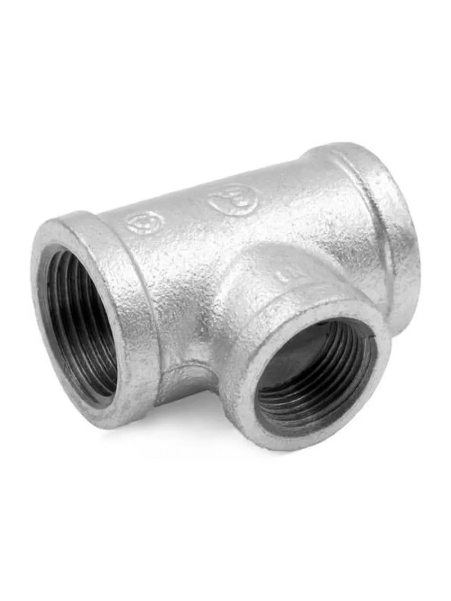 Тройник к/ч оцинкованный резьбовой переходной 50х20 (2"х3/4")