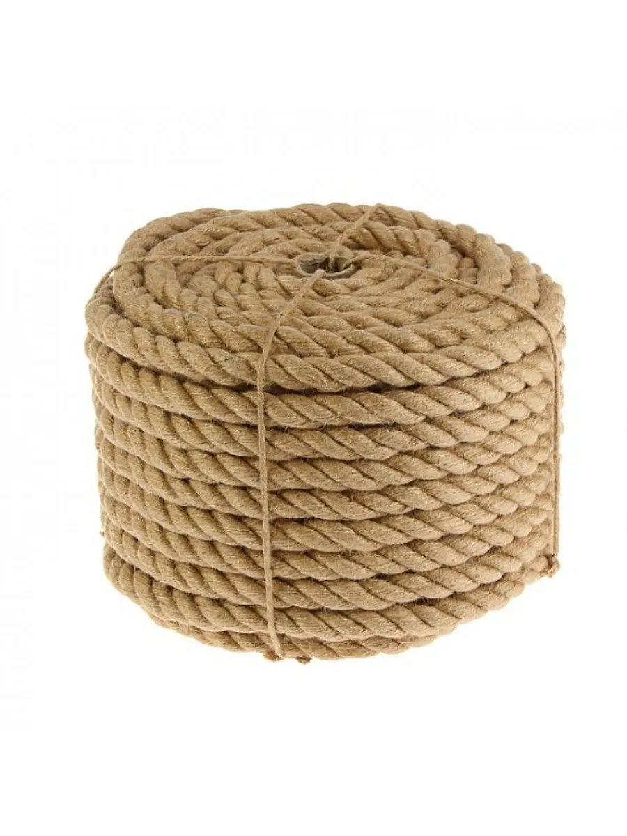 Веревка джутовая,  d 8 мм L  10 м