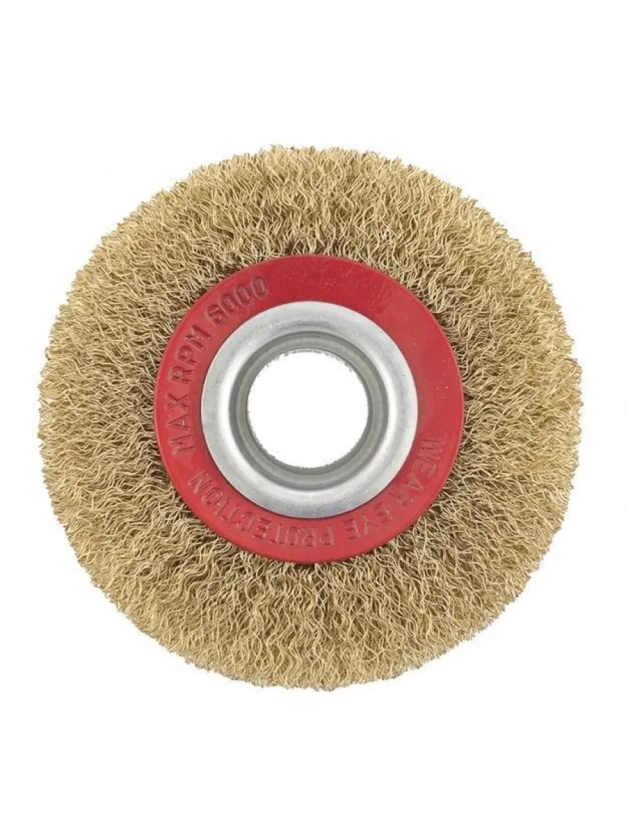 Щетка для точила (плоская, латунированная витая проволока) 100х20мм