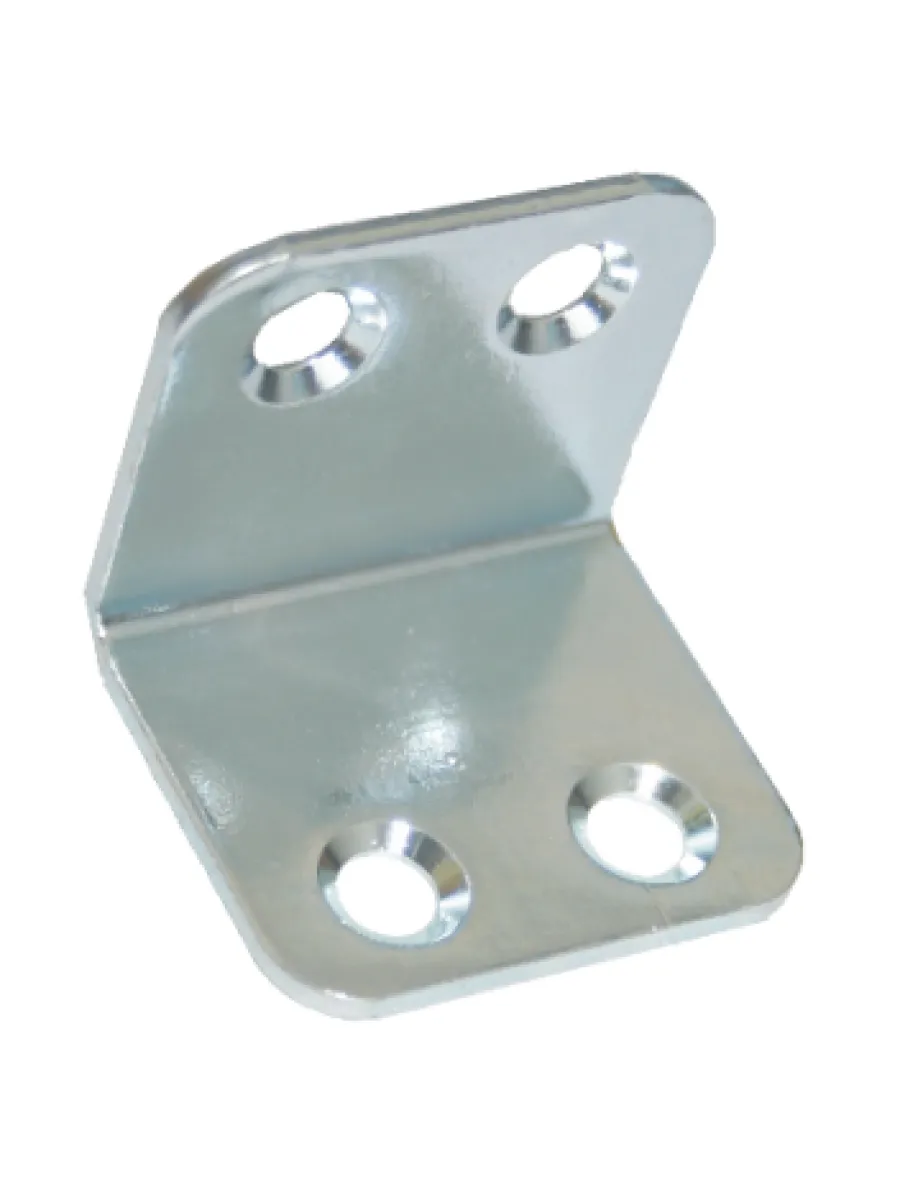 Уголок бытовой/кронштейн мебельный цинк/желт. 26х26мм