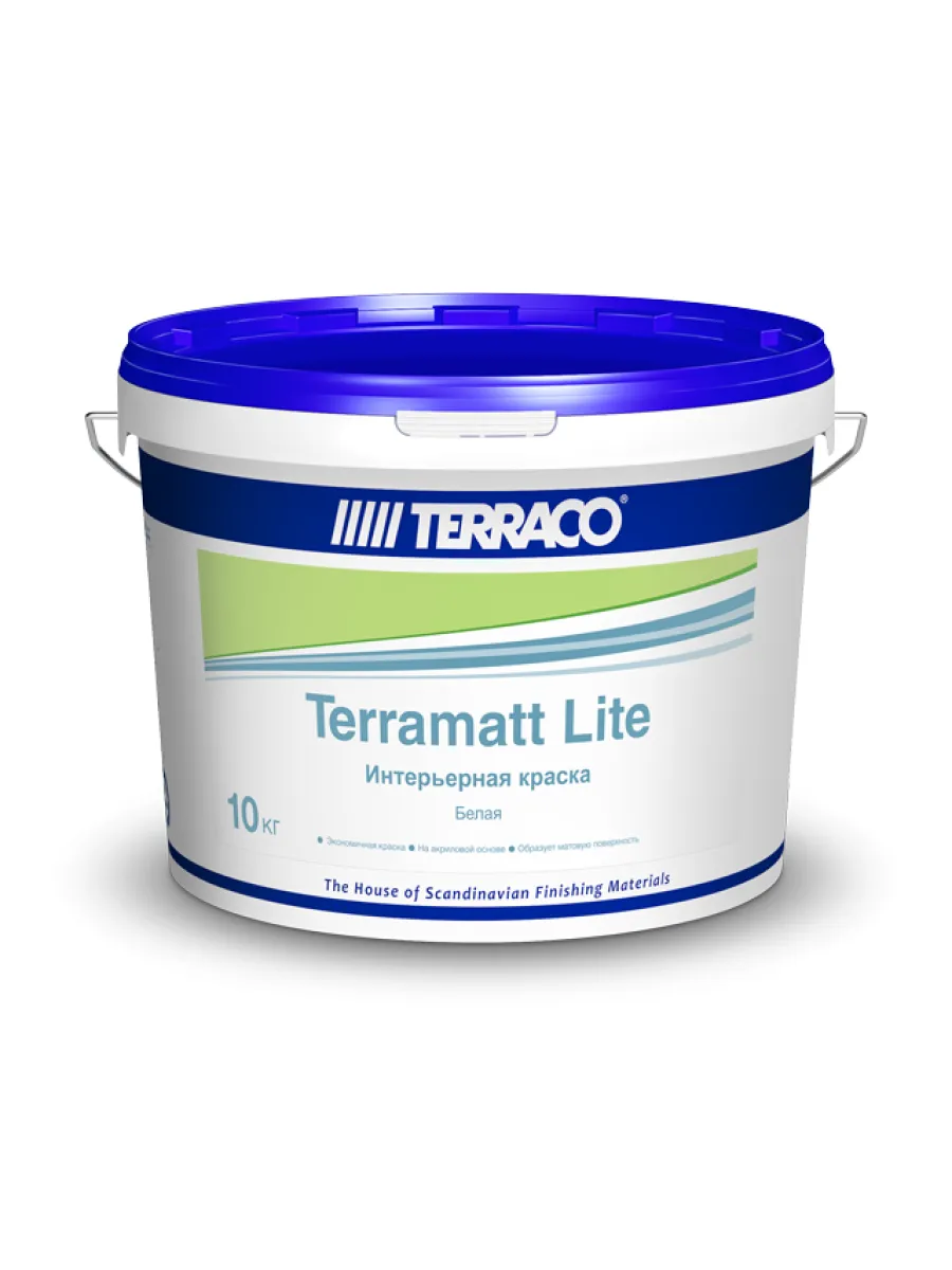 Краска матовая Террамат для стен и потолков, 3,5 л./5кг (t  хранения/перевозки  до +5 градусов)