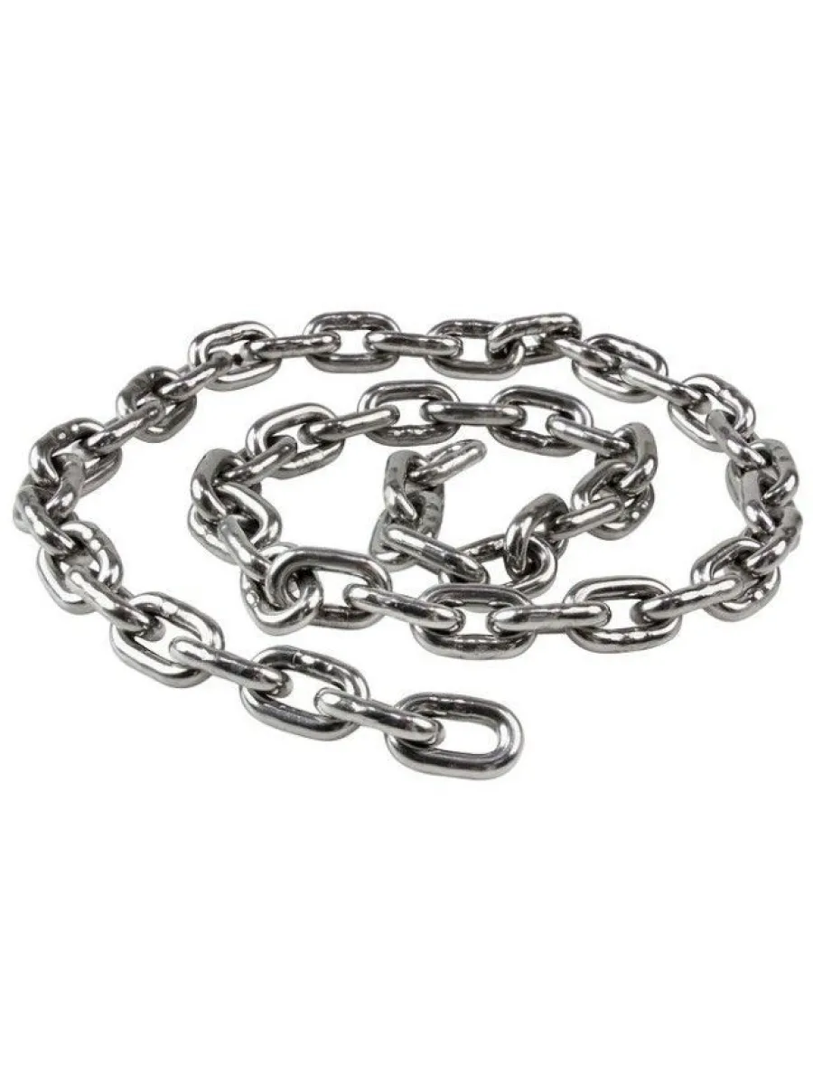 Цепь DIN 766 с коротким звеном А2 нержавейка  8х24 мм (бухта 25 м)