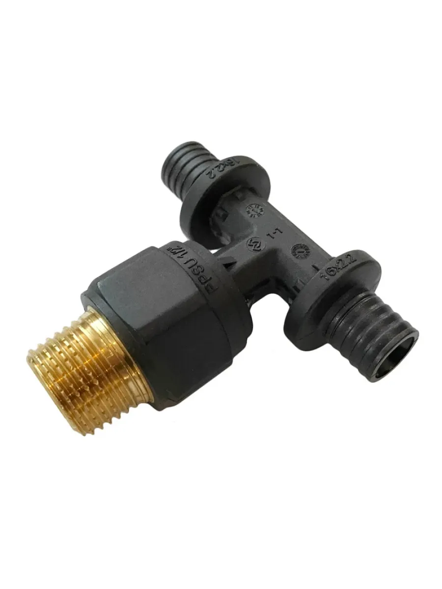 Тройник аксиальный НР комбинированный 16х1/2"