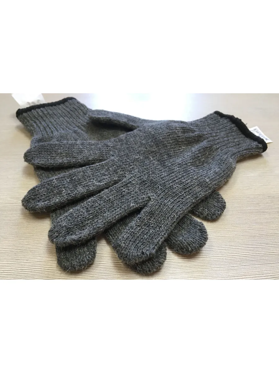 Перчатки полушерстяные серые, 55гр. (упак.  2пары)