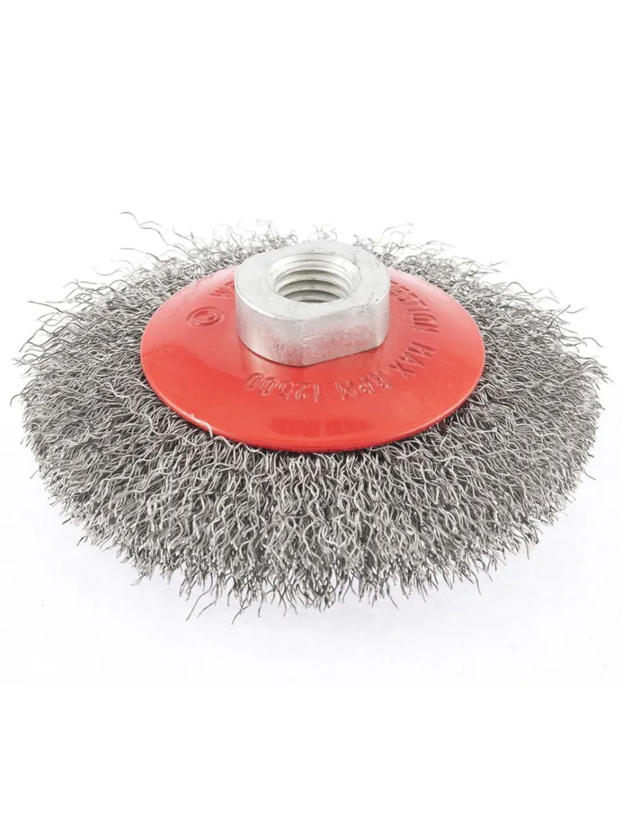 Щетка для УШМ тарелка 100 мм М14 витая проволока
