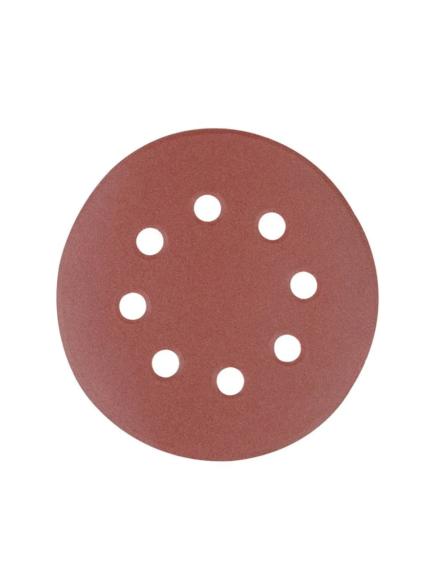 Круг шлифовальный из абразивной бумаги на велкро основе, 8 отв., Р180, 125мм (упак. 5шт) LASTING TOOLS