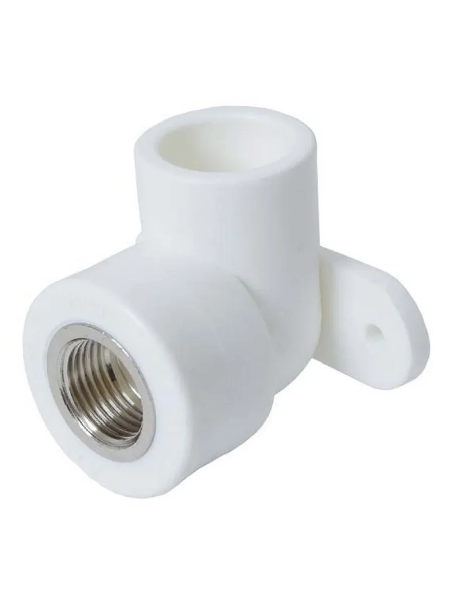 Угольник ППР с внутренней резьбой с крепл 20х3/4"