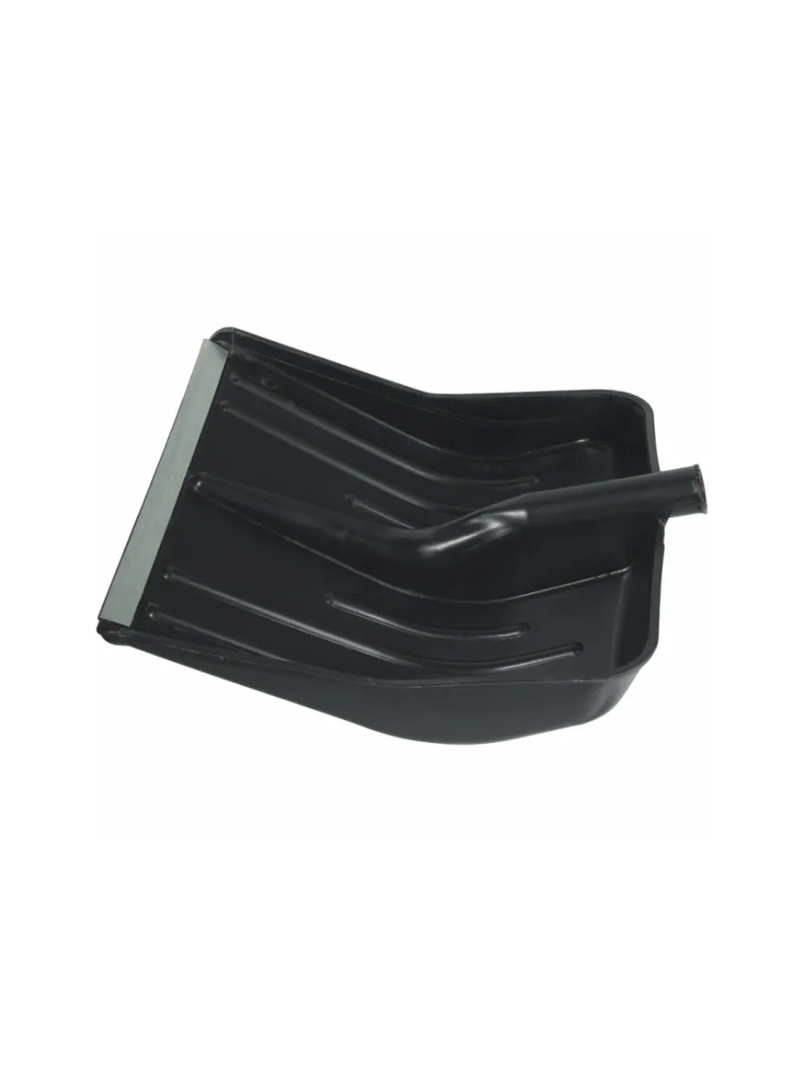 Лопата снегоуборочная пластик 365х380мм (360х400мм), без черенка, с планкой