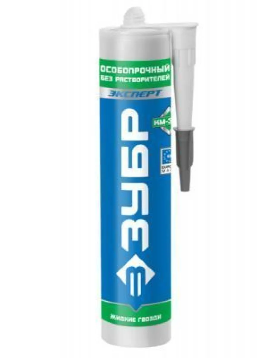 Жидкие гвозди КМ-300, особопрочный, без растворителей, 300мл ЗУБР Эксперт