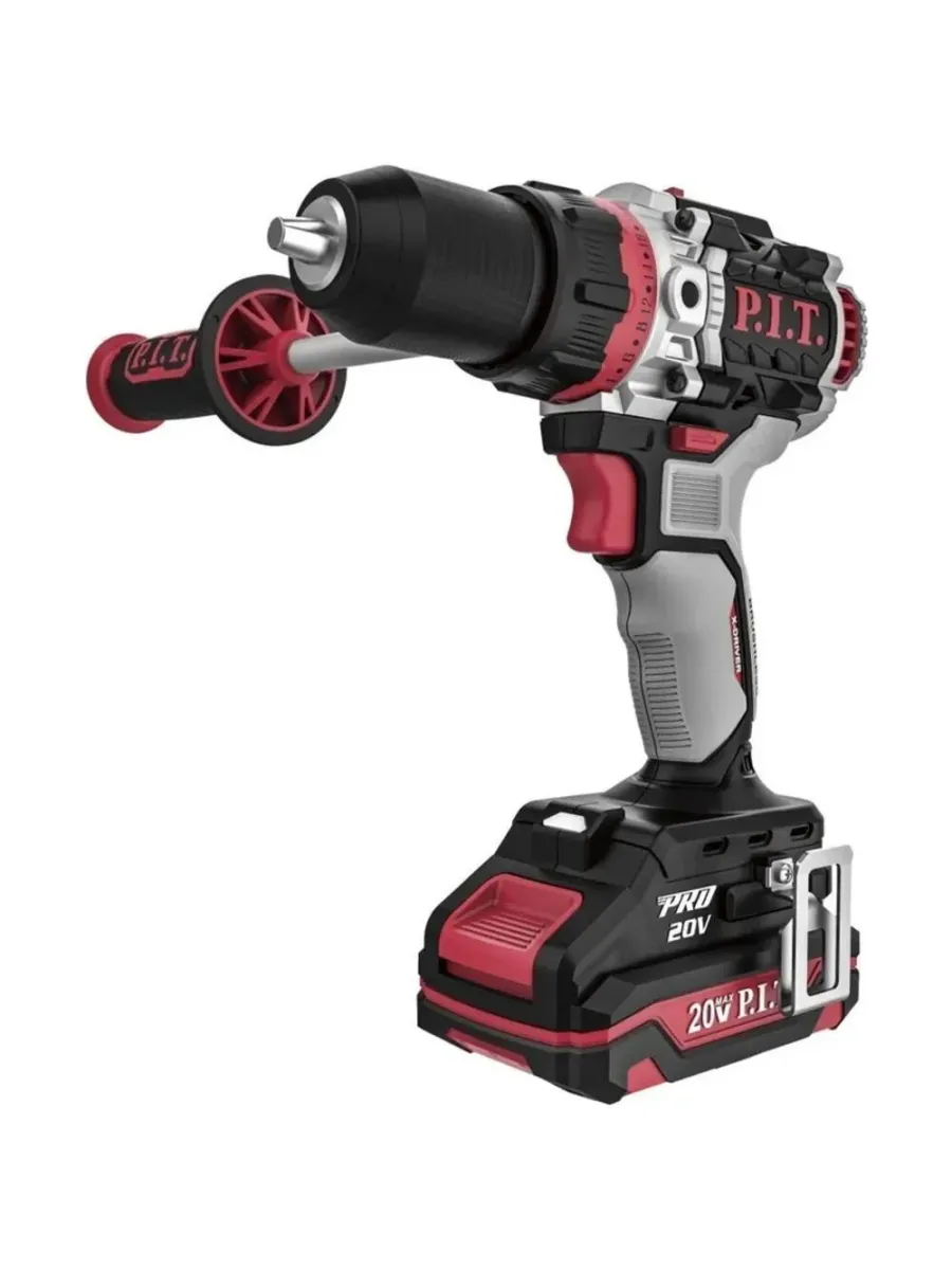 Дрель-шуруповерт аккумуляторная ударная P.I.T. PSB20H-13D/3, 20В, 75Нм, 1х4.0 Ач,ЗУ