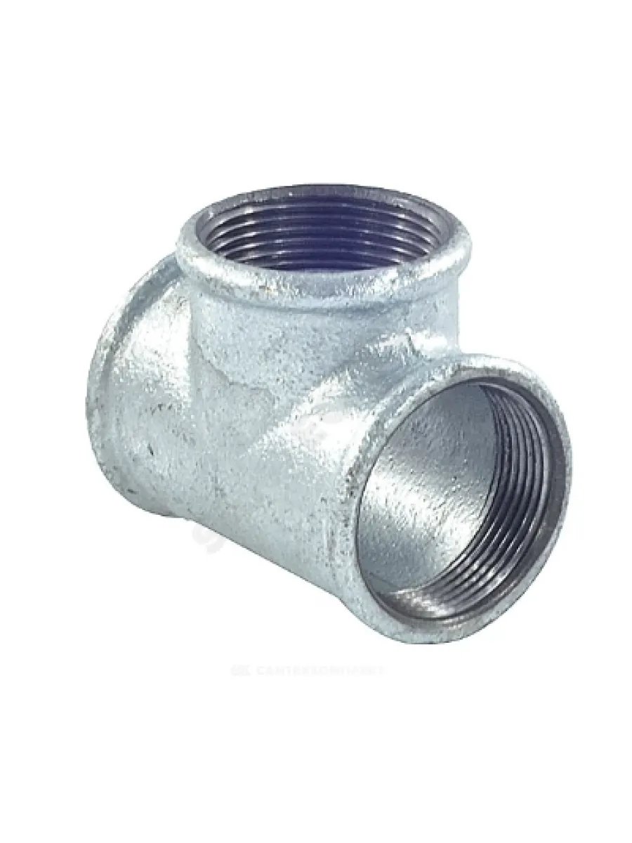 Тройник к/ч оцинкованный резьбовой Ду 100 (4")