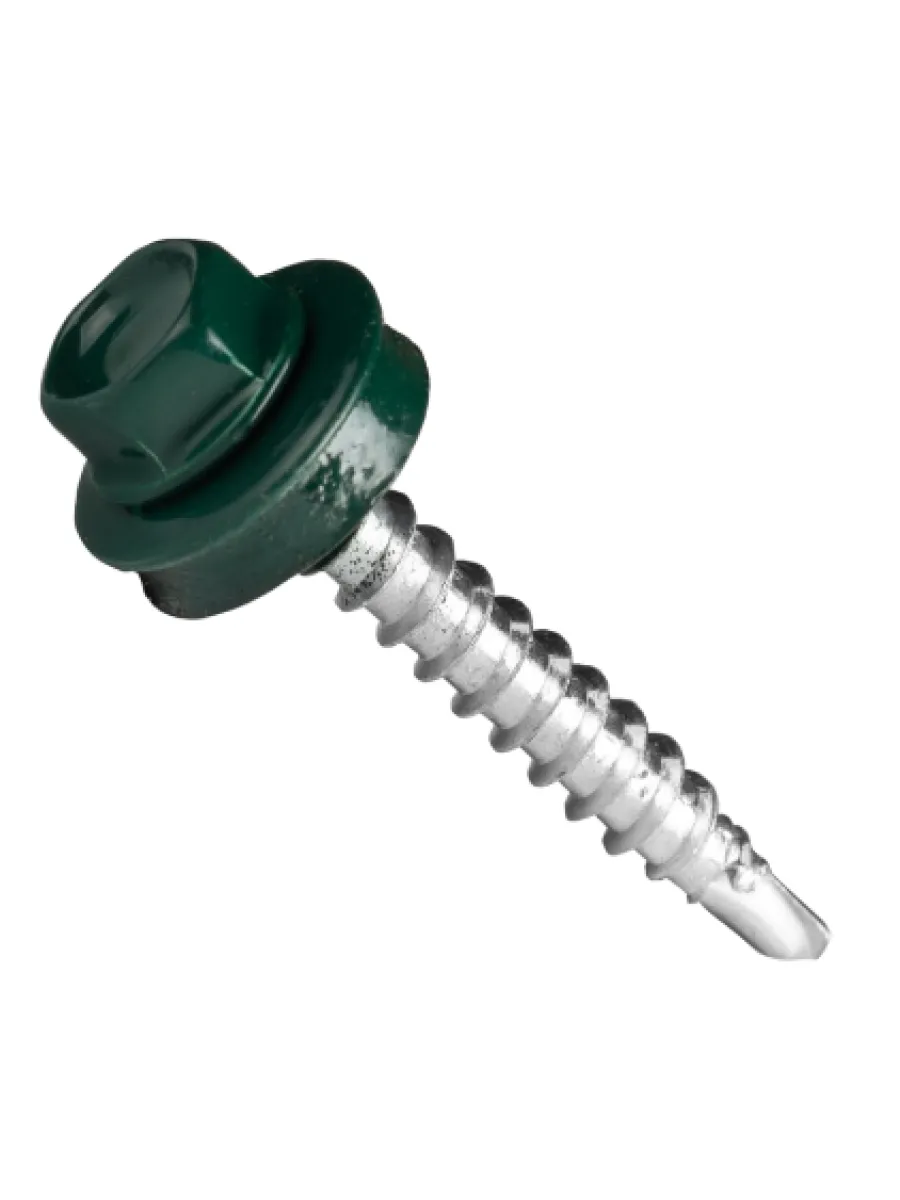 Саморезы ш/г 6005 темно зеленые 5,5х25