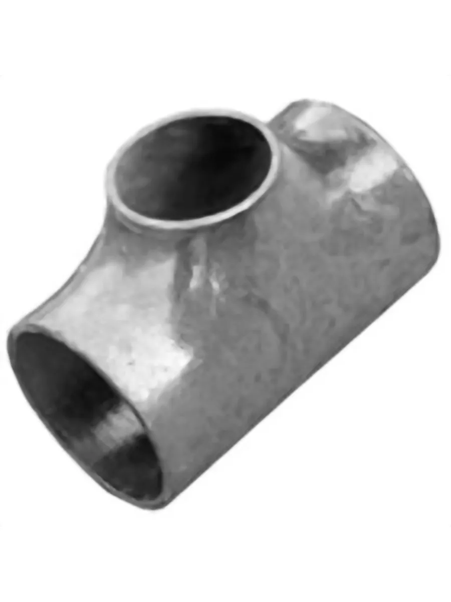 Тройник стальной под приварку переходной оцинк. 114х76 (Ду100х65) ГОСТ 17376-2001