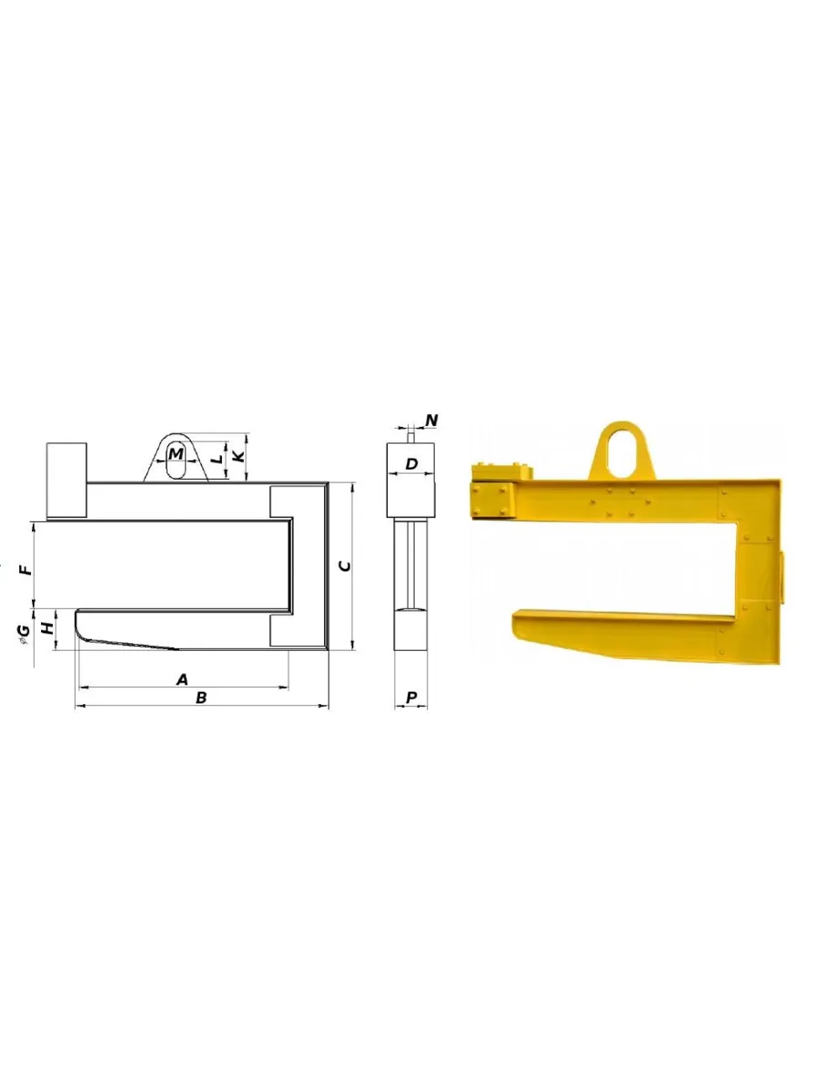 Захват для рулонов стали с противовесом 15,0 тн ЗРС1-15/1600