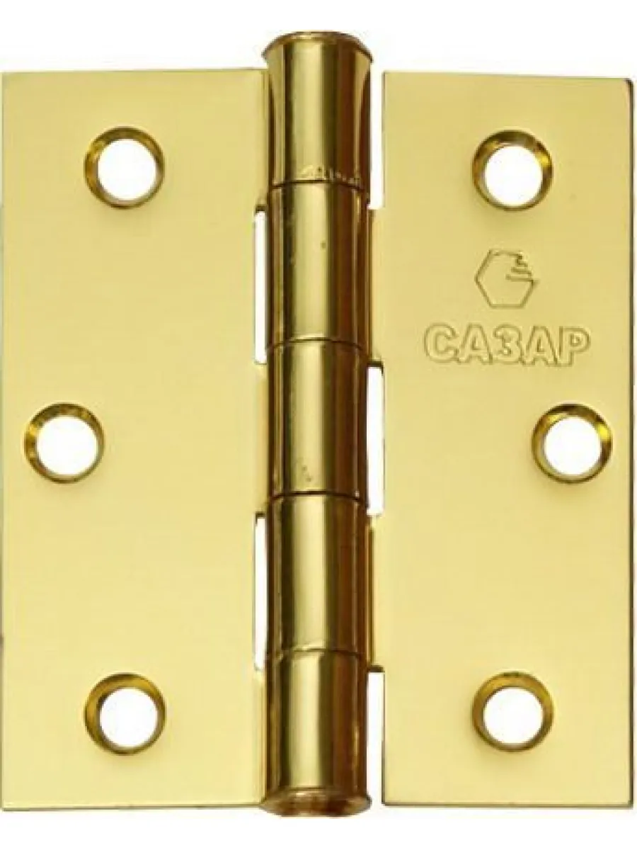 Петля универс. 3"х2,5"х2мм (75х62,5/65 мм) золото САЗАР