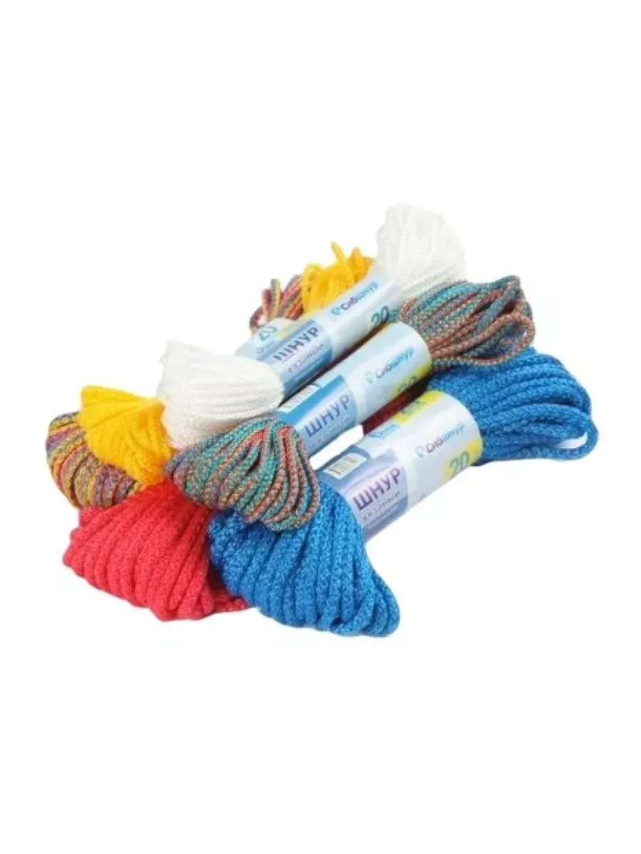 Шнур вязаный 4мм (20м) цветной 55 кгс