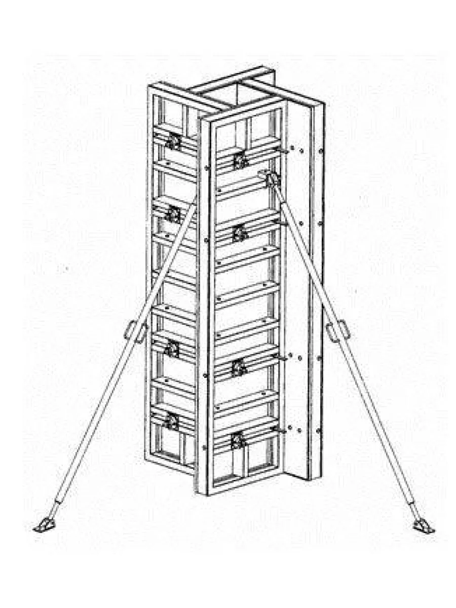 Опалубка колонн на универсальных щитах