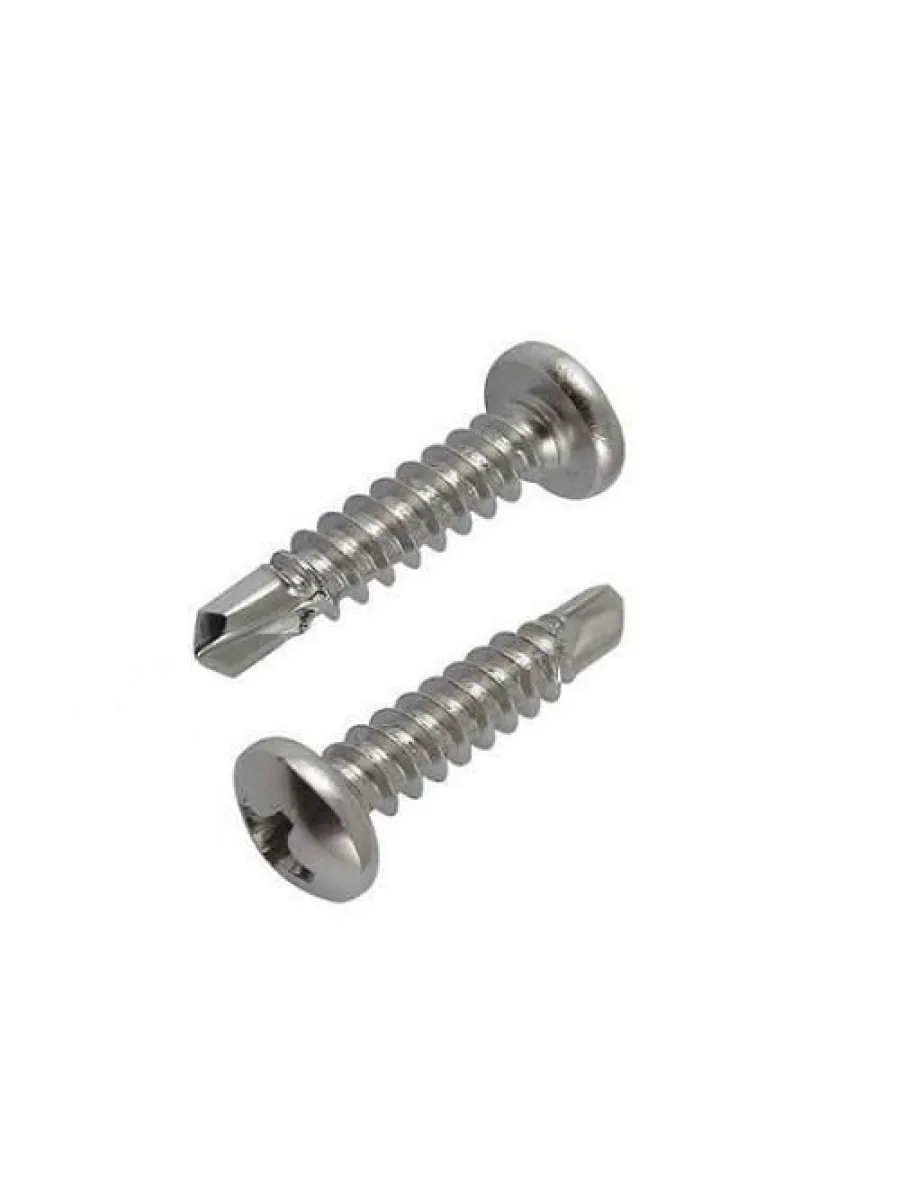 Саморез DIN 7504-M/N (JP81) с полукруглой головкой наконечник сверло цинк 3,9х25