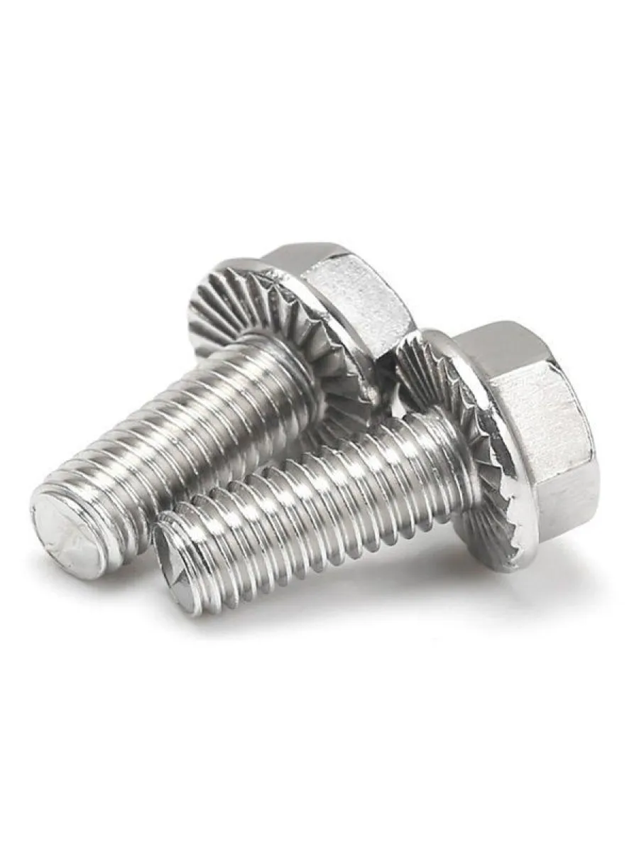 Болт шестигр.гол. с фланцем и зазубр. DIN 6921 А2 НЕРЖАВЕЙКА  8,0х60