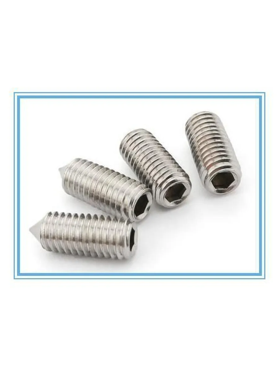 Винт А2 DIN 914 установочный, внутр.шестигр. с острым концом НЕРЖАВЕЙКА  6,0х40