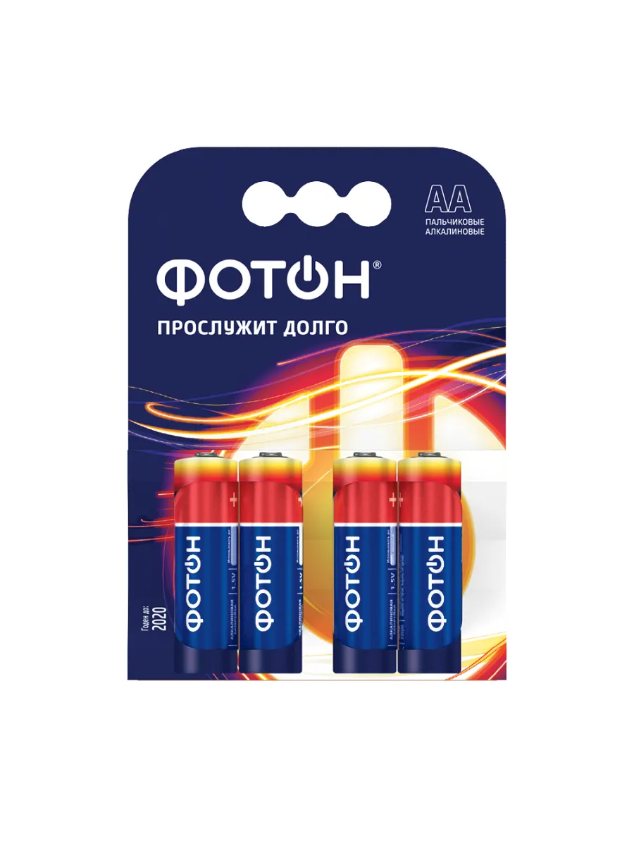 Элемент питания ФОТОН АА 1.5V LR6 ОР4 (упаковка 4шт.)