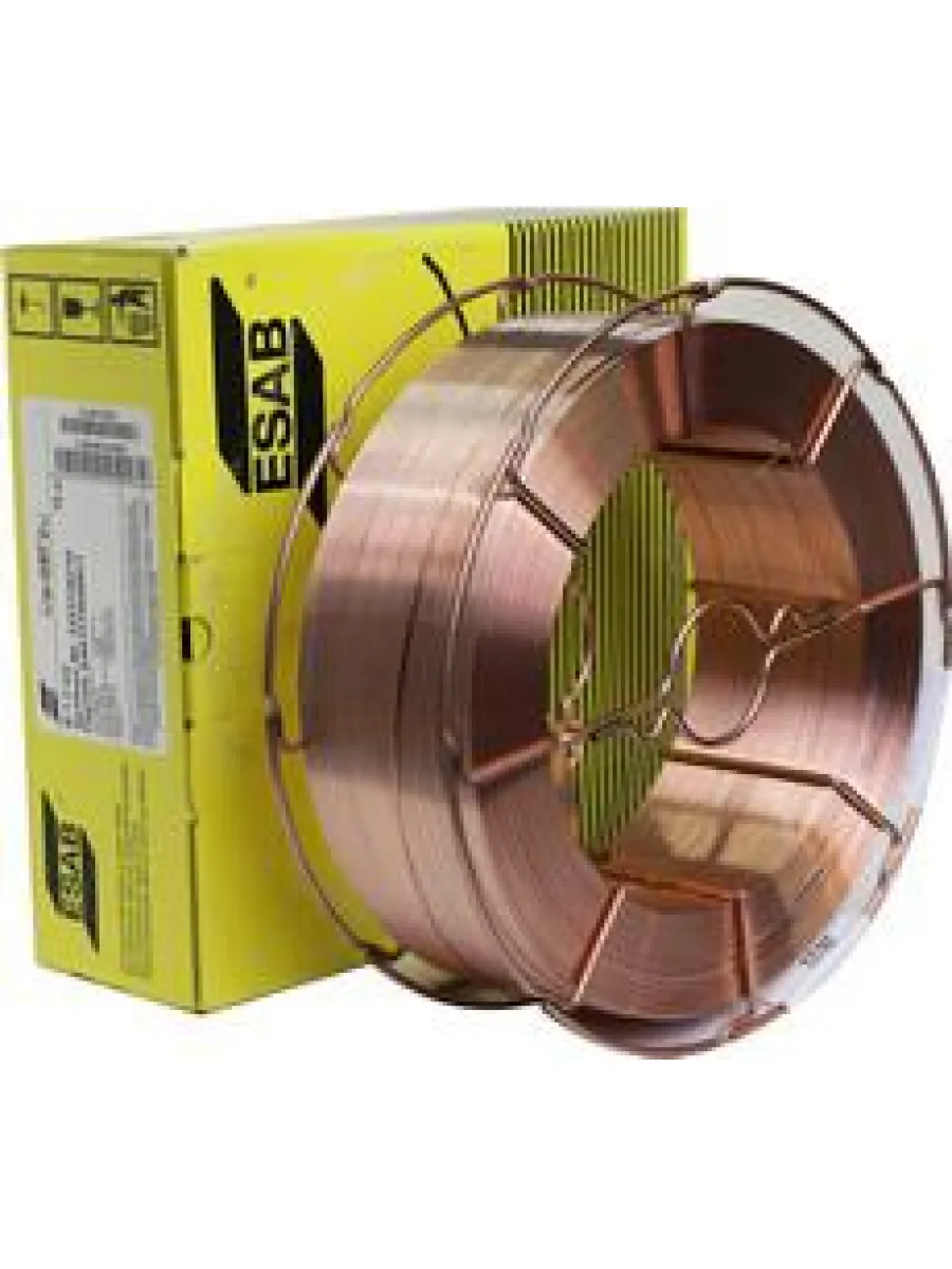 Проволока стальная сварочная ГОСТ 2246-70 Св08Г2с омедненная d 1,6 (бухта 18кг) ESAB