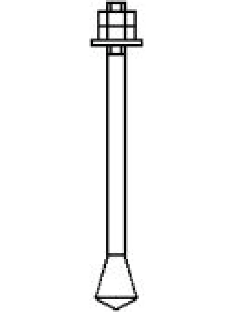 Болт фундаментный М24х 250 ГОСТ 24379.1-2012 тип 6.3 Ст3пс2 (без маркировки) L 110мм