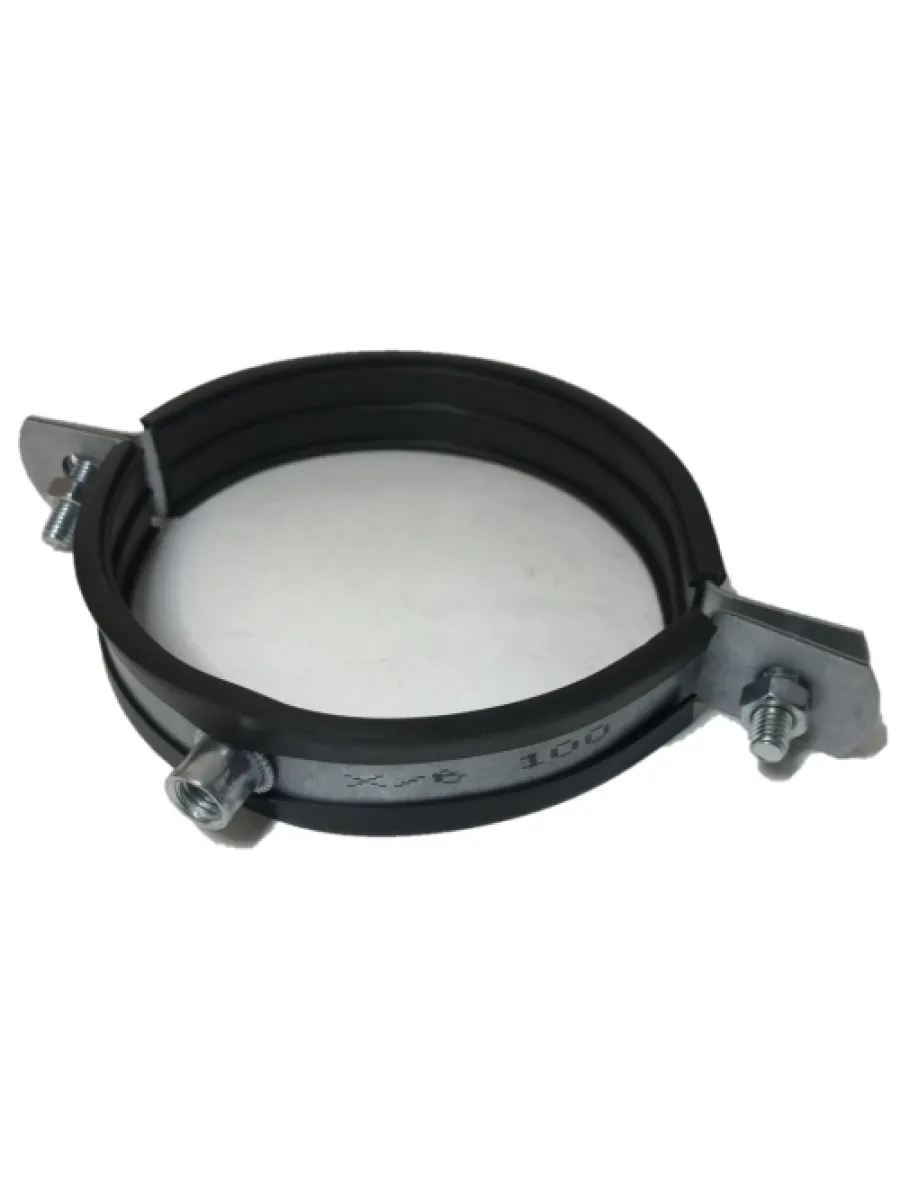 Хомут для воздуховода с резиновым профилем 250мм (гайка М8)