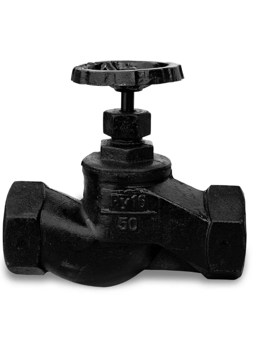 Вентиль чугунный муфтовый 15кч18п Ду 50 Ру 16 до 200ºС AQUA LIFE